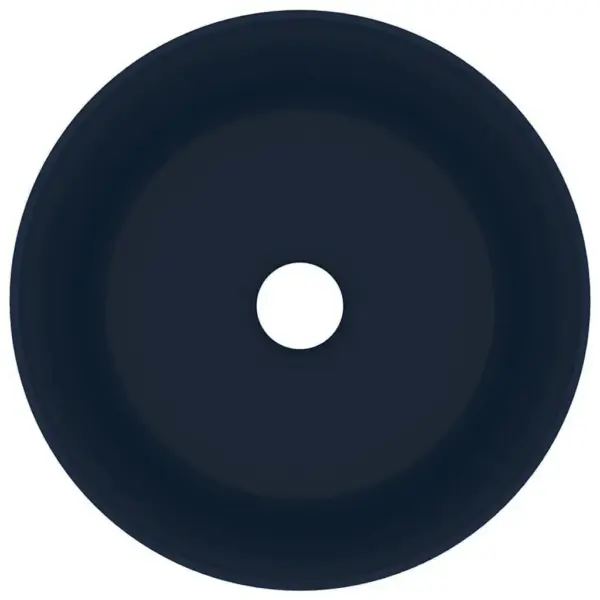 Ümar keraamiline valamu, matt tumesinine, 40 x 15 cm, kapi peale – 4