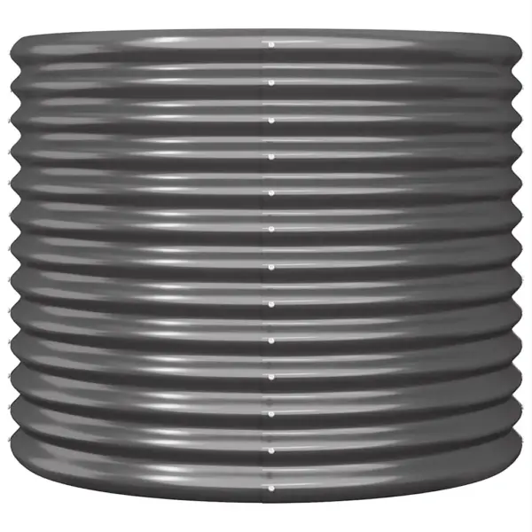 Ümmargune aia taimekast galvaniseeritud terasest, antratsiithall, diameeter 80 cm, kõrgus 68 cm - 3