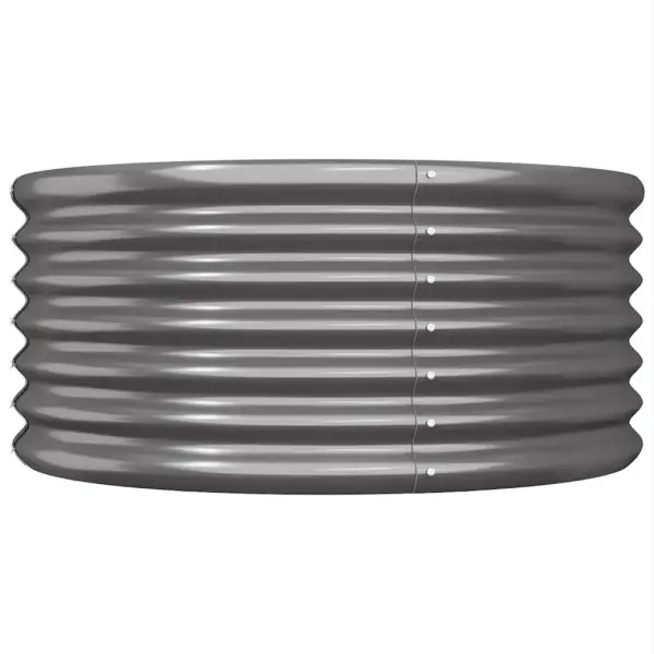 Ümmargune galvaniseeritud aia taimekast, antratsiithall, 80 x 36 cm – 3