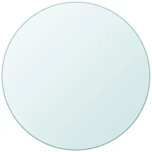 Ümmargune karastatud klaasist lauaplaat, läbipaistev, 30 cm, 8 mm