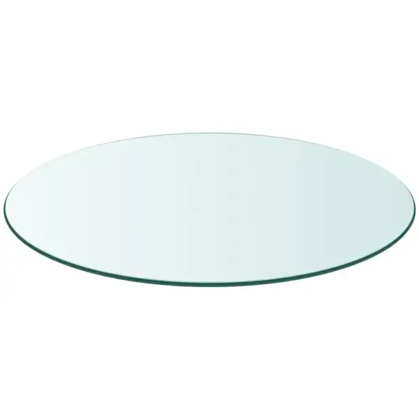 Ümmargune karastatud klaasist lauaplaat, läbipaistev, Ø 40 cm, 8 mm – 3