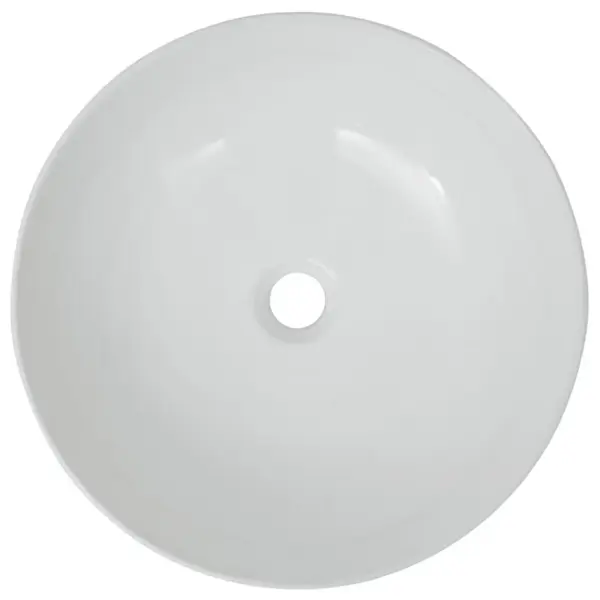 Ümmargune keraamiline kapipealne valamu, valge, 41,5 x 13,5 cm – 3