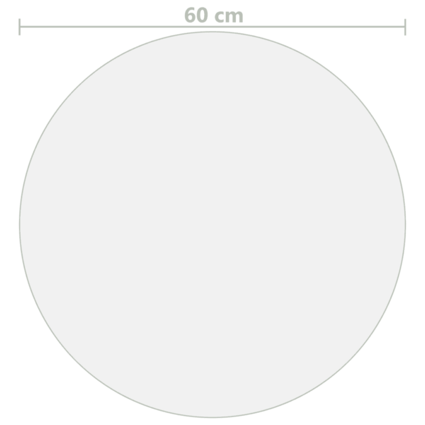 Ümmargune lauakaitsematt, läbipaistev PVC, matt, Ø 60 cm, 1,6 mm – 5