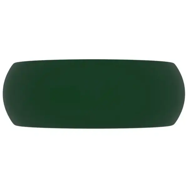 Ümmargune keraamiline valamu, matt tumeroheline, kapi peale, 40 x 15 cm – 3