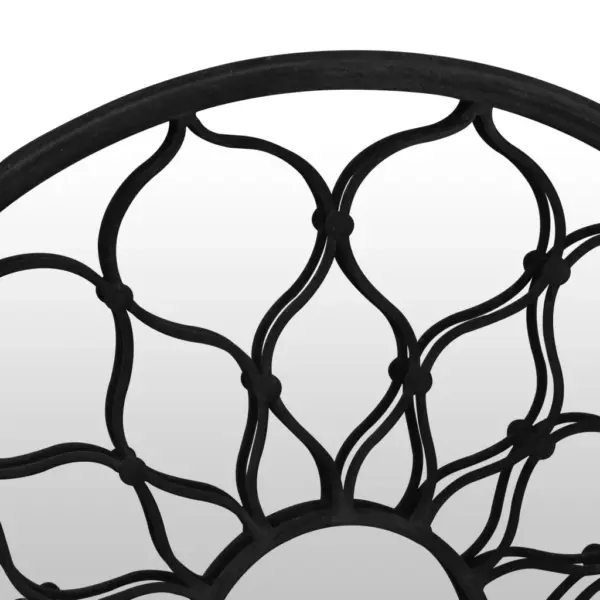 Ümmargune must seinapeegel lilledekoriga, raud, 60 x 3 cm, siseruumidesse – 5