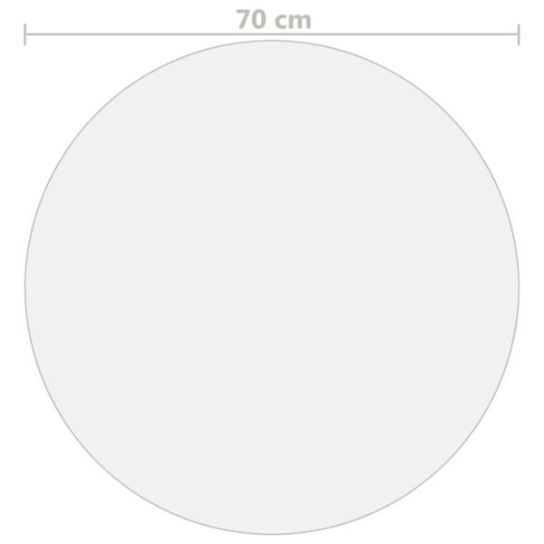 Läbipaistev ümmargune PVC lauakaitsematt, matt, Ø 70 cm, 1,6 mm – 5
