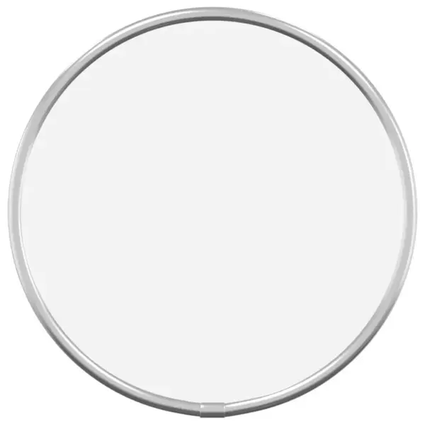 Ümmargune seinapeegel, hõbedane PVC raam, Ø 20 cm – 2