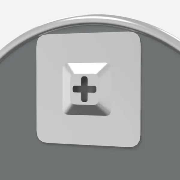 Ümmargune seinapeegel, hõbedane PVC raam, Ø 20 cm – 5