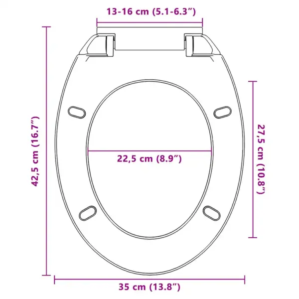 Vaikselt sulguv WC-prill-laud, beež, ovaalne, 42,5 x 35 cm – 12