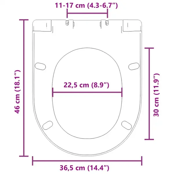 Vaikselt sulguv prill-laud kiirvabastusega, valge, 46 x 36,5 cm – 13