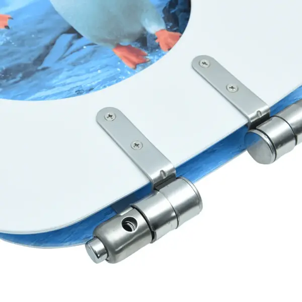 Vaikselt sulguv WC prill-laud pingviinidisainiga, MDF – 9