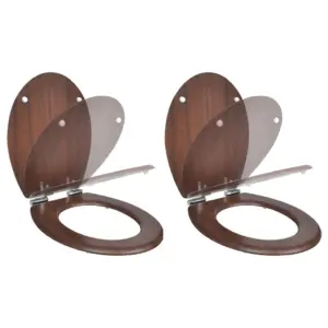 Vaikselt sulguvad prill-lauad, 2 tk, pruun MDF, 45 x 36 cm