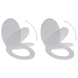 Vaikselt sulguvad valged prill-lauad, 2 tk, plast (PP), 46 x 34 cm