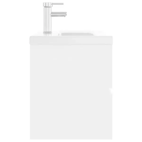 Valamukapp sisseehitatud keraamilise valamuga ja kraaniga, valge, 90 cm – 5