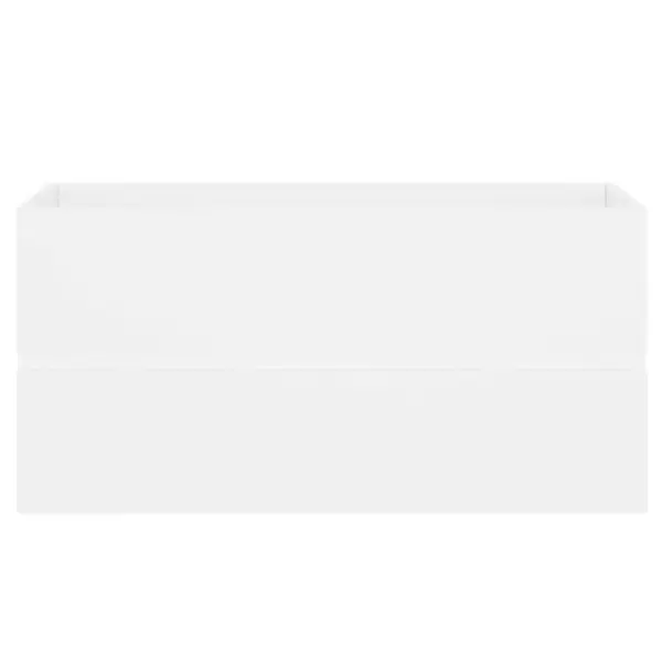 Valamukapp sisseehitatud keraamilise valamuga ja kraaniga, valge, 90 cm – 9