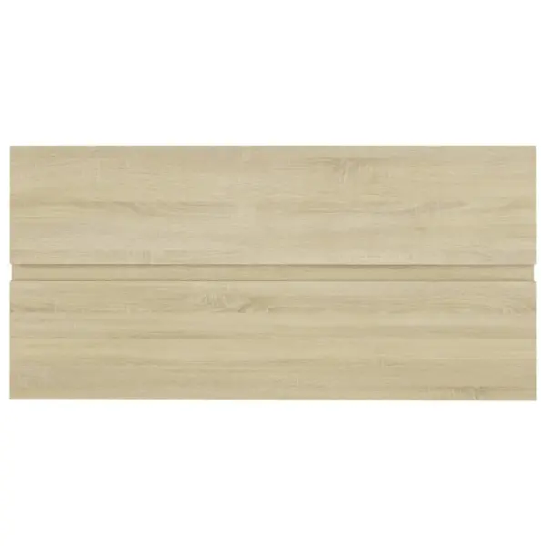 Valamukapp sisseehitatud keraamilise valamuga, sonoma tamm, 90 cm – 6