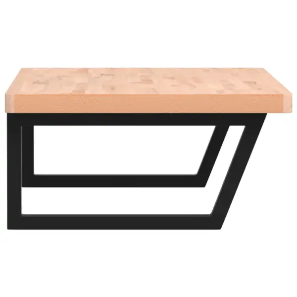 Seinale kinnitatav valamutasapind, pöögipuit ja must teras, 100 x 60 cm – 5