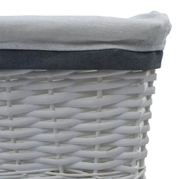 3-osaline valgest pajust üksteise sisse mahtuv korvikomplekt, valge – 7