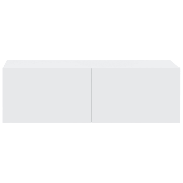 Seinale paigaldatav 3-osaline telerikappide komplekt, valge tehispuit, 2 x 100 x 30 x 30 cm ja 1 x 30,5 x 30 x 110 cm – 6
