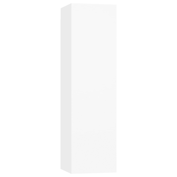 Seinale paigaldatav 3-osaline telerikappide komplekt, valge tehispuit, 2 x 100 x 30 x 30 cm ja 1 x 30,5 x 30 x 110 cm – 7