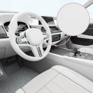 Iseliimuv 3D süsinikkiu välimusega autokile, valge, 2 tk, 100 x 150 cm