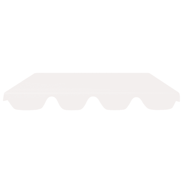 Valge vetthülgav aiakiige asenduskatus PVC-kattega, 150/130 x 105/70 cm – 3