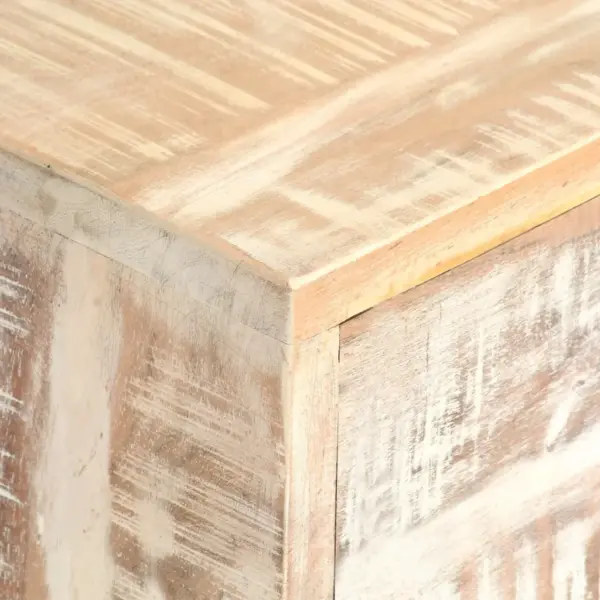 Akaatsiapuidust telerikapp 2 ukse ja 2 sahtliga, valge, 140 x 30 x 45 cm – 4