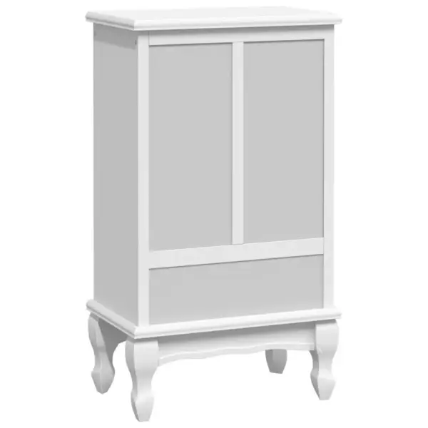 Valge antiikstiilis kapp 5 sahtli ja 2 riiuliga, MDF ja männipuit, 53 x 30,5 x 95,5 cm – 8