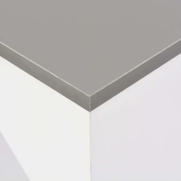 Baarilaud liigutatava riiuliga, valge ja halli lauaplaadiga, 138 x 39 x 110 cm – 5