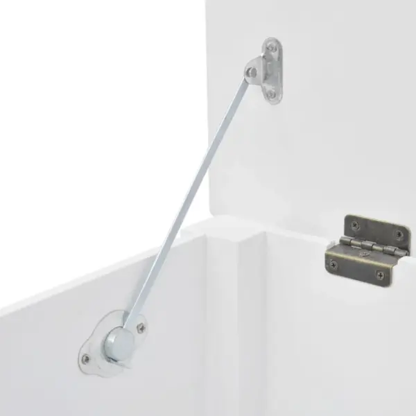 Barokkstiilis valge MDF hoiupink panipaigaga, 96 x 32 x 51 cm – 6