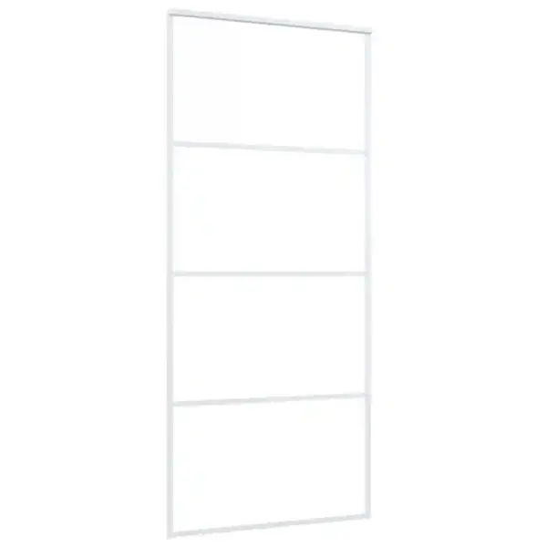 Valge ESG-klaasist liuguks alumiiniumraamiga, 90 x 205 cm – 3