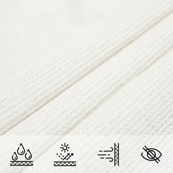 Ristkülikukujuline HDPE päikesepuri, valge, 2 x 4,5 m, 160 g/m² – 7