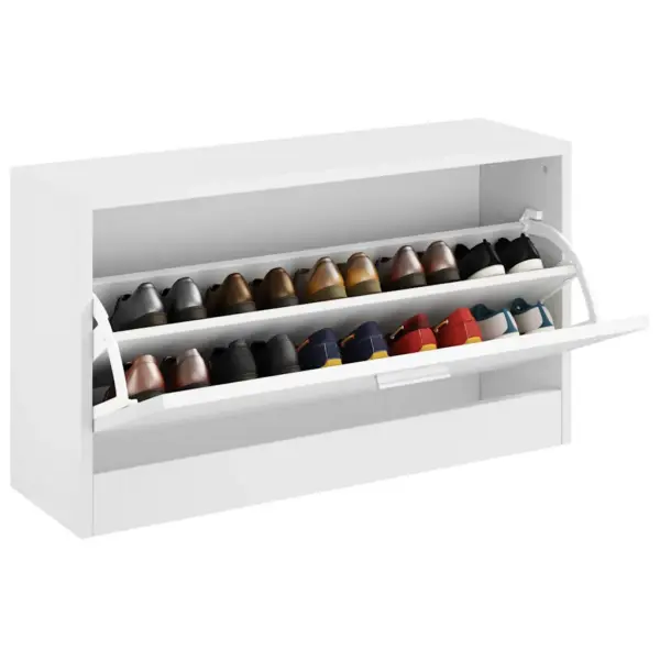 Valge jalatsipink, MDF ja tehispuit, 80 x 24 x 45 cm – 3