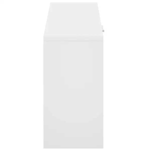 Valge jalatsipink, MDF ja tehispuit, 80 x 24 x 45 cm – 5