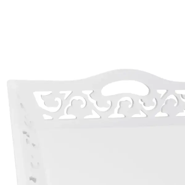 Valge lisalaud eemaldatava kandikuga, kokkupandavate jalgadega, MDF ja männipuit, kandik 57 x 37 x 11 cm, laua kõrgus 72,5 cm – 4