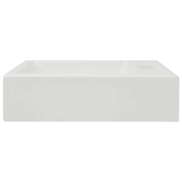 Kandiline keraamiline kapipealne valamu kraaniavaga, valge, 46 x 25,5 x 12 cm – 4