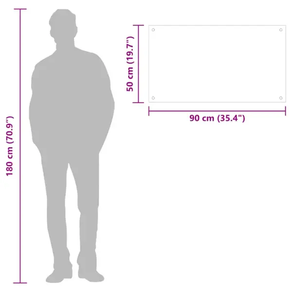 Köögi pritsmekaitse karastatud klaasist, valge, 90 x 50 cm – 11