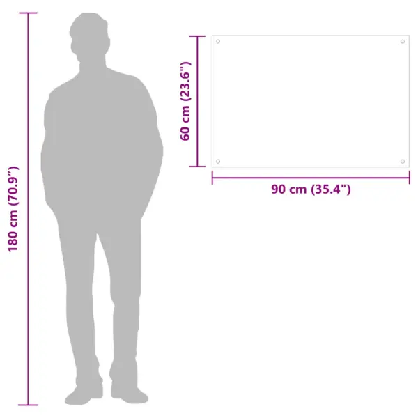 Köögi pritsmekaitse karastatud klaasist, valge, 90 x 60 cm – 11