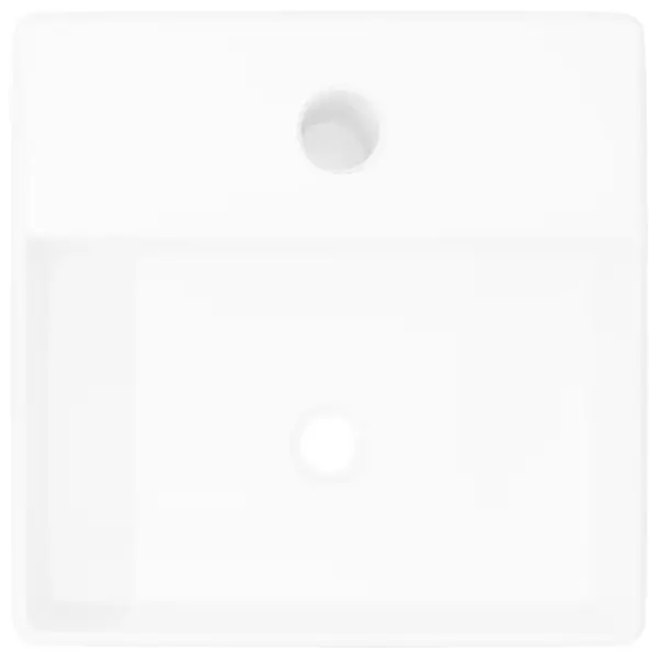 Kandiline keraamiline vannitoavalamu kraaniauguga, valge, 38 x 30 cm – 3