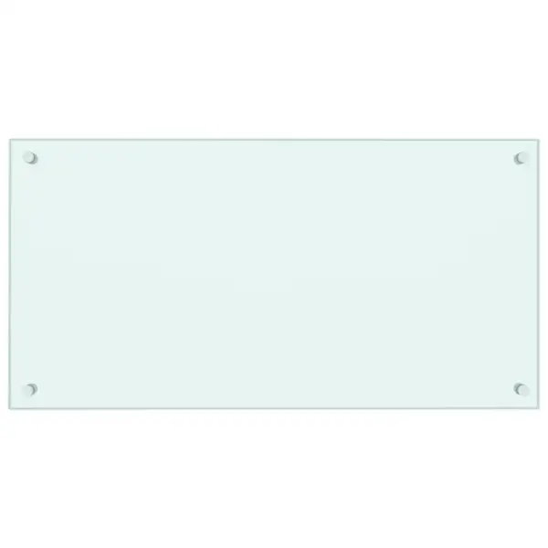 Köögi pritsmekaitse karastatud klaasist, valge, 80 x 40 cm – 2