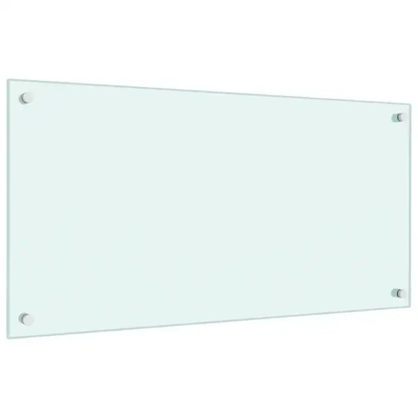 Köögi pritsmekaitse karastatud klaasist, valge, 80 x 40 cm – 5