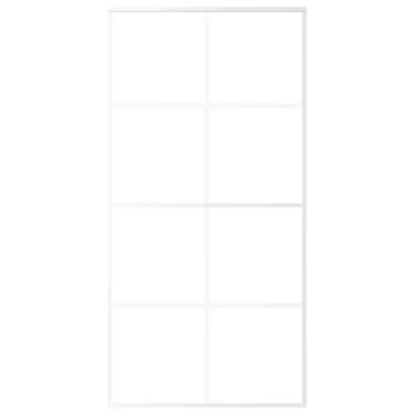 Valge ESG-klaasist liuguks alumiiniumraamiga, 102,5 x 205 cm – 3