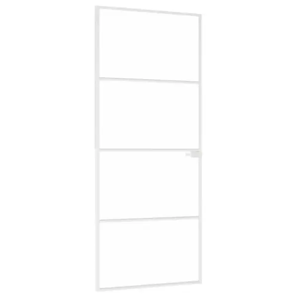 Valge karastatud klaasist siseuks alumiiniumraamiga, 83 x 201,5 cm – 2