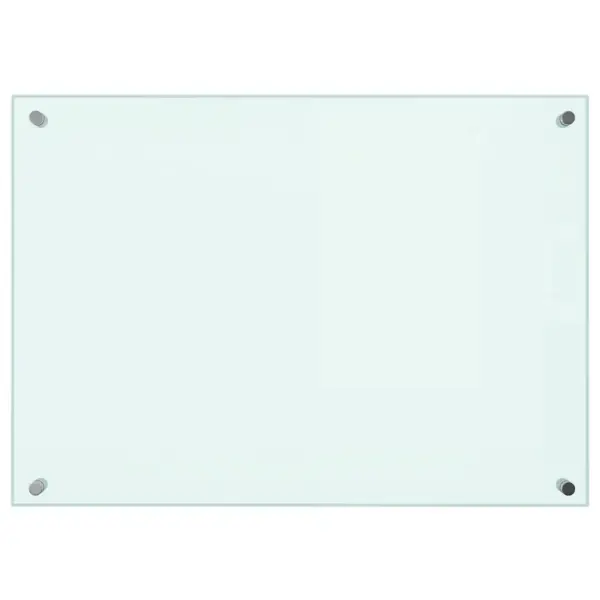 Valge karastatud klaasist köögi pritsmekaitse, 70 x 50 cm – 2