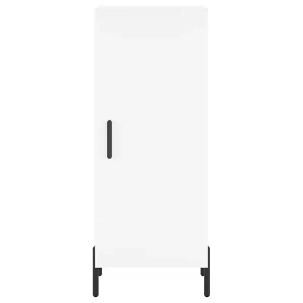 Kõrge hoiukapp metalljalgadel, valge tehispuit, 34,5 x 34 x 180 cm – 6