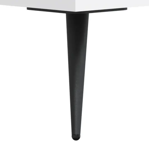 Kõrge kapp klaasustega ülaosaga, valge tehispuit, 69,5 x 34 x 180 cm – 11