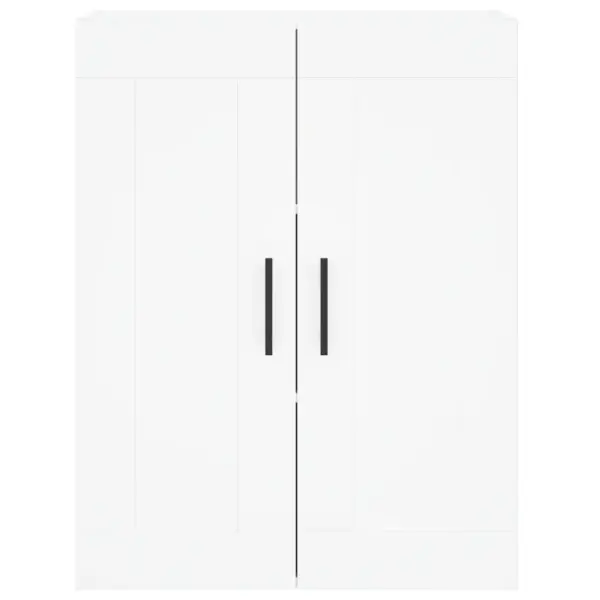 Kõrge kapp uste ja metalljalgadega, valge tehispuit, 69,5 x 34 x 180 cm – 6