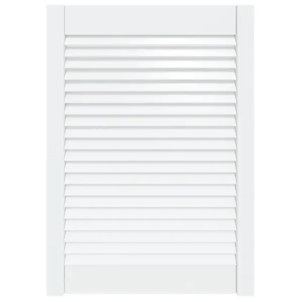 Valge lamellkapi uks männipuidust, 69 x 49,4 cm – 2