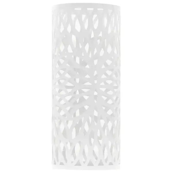 Lehemustriga vihmavarjuhoidja, valge pulbervärvitud teras, 20 x 48,5 cm – 2