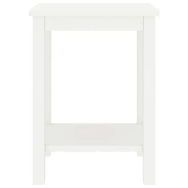 Valge männipuidust öökapp alumise riiuliga, 35 x 30 x 47 cm – 2